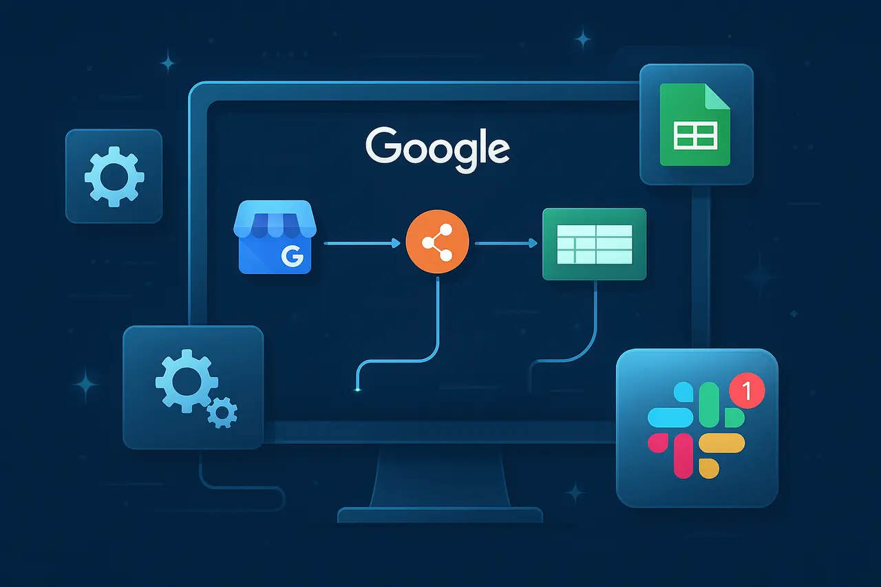 Automatizar avaliações Google Meu Negócio n8n para Sheets e Slack