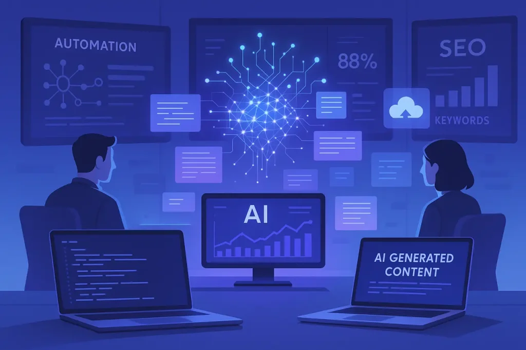 Criação de conteúdo em massa com inteligência artificial