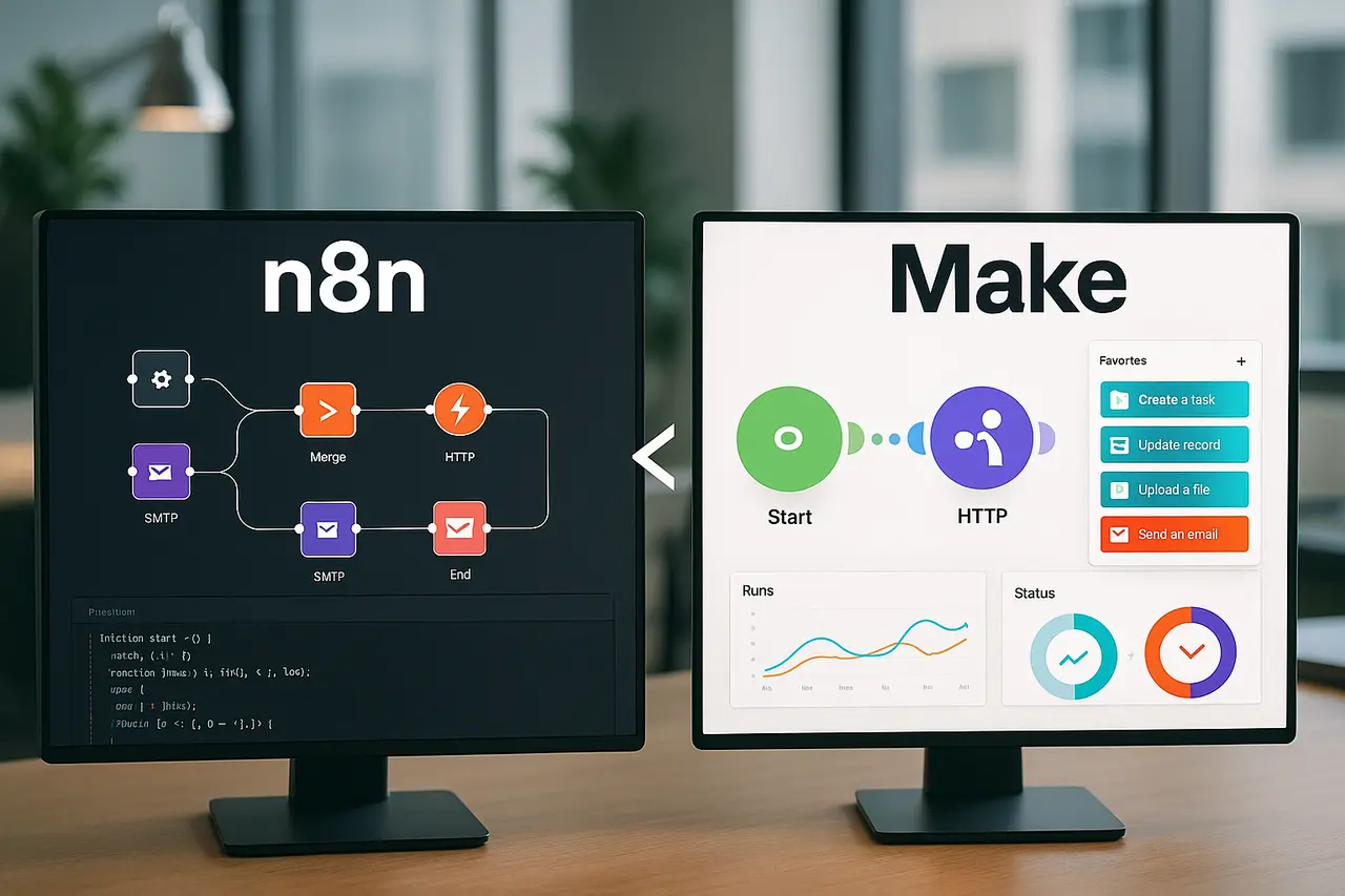 n8n vs Make: qual ferramenta de automação escolher para seu negócio