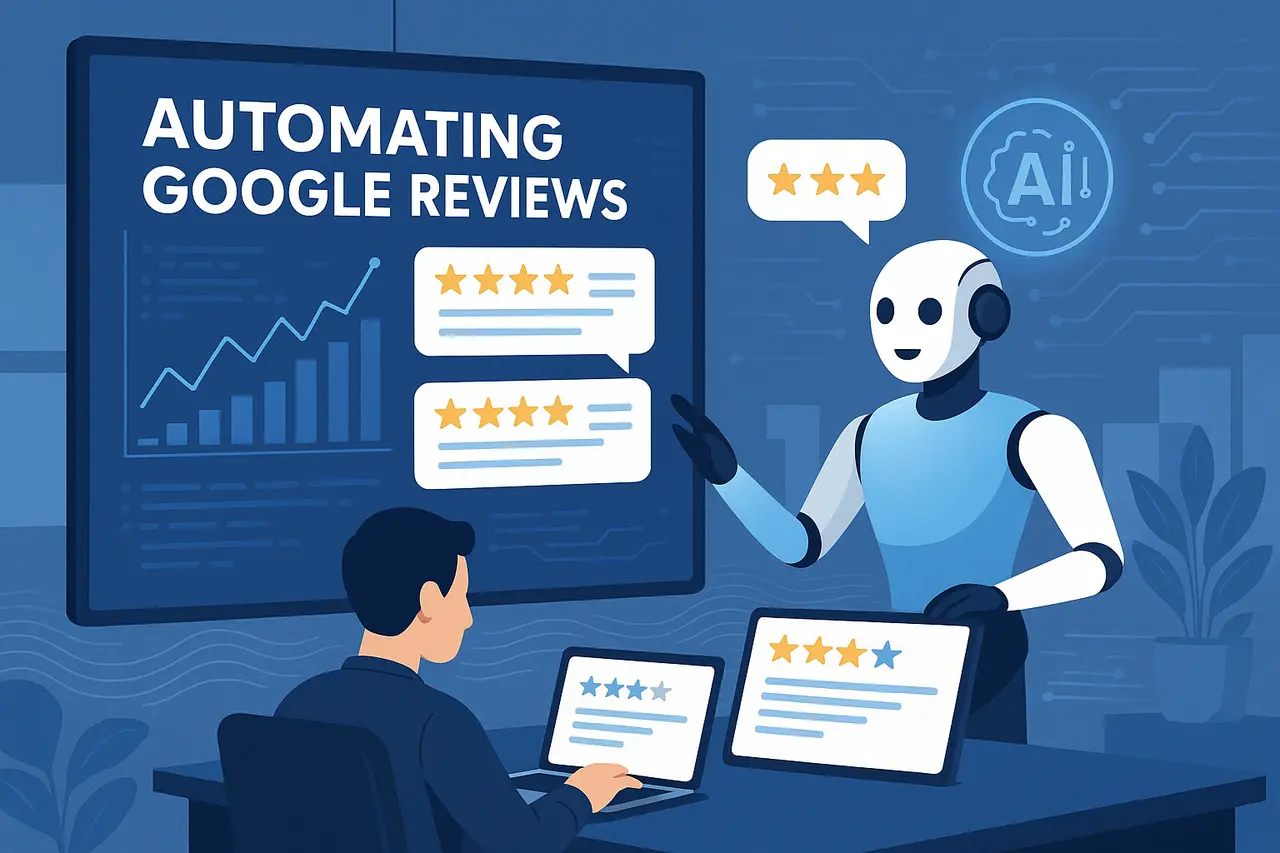 Automação de respostas às avaliações do Google com IA